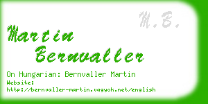 martin bernvaller business card